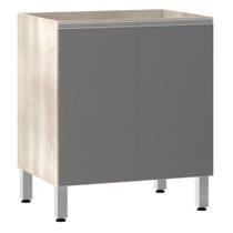 Balcão Sem Tampo 70cm Lis Legno Crem e Cinza Puro Balcão Sem Tampo 70cm Lis Legno Crem e Cinza Puro
