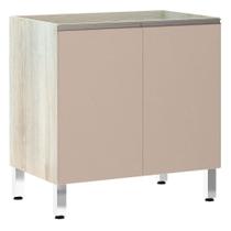 Balcão Sem Tampo 80cm Luci Legno Crem e Connect