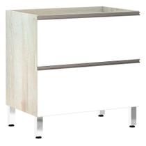 Balcão Sem Tampo 80cm Misto Basculante Branco Balcão Sem Tampo 80cm Misto Basculante Branco