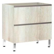 Balcão Sem Tampo 80cm Misto Basculante Luci Legno Crema Balcão Sem Tampo 80cm Misto Basculante Luci Legno Crema