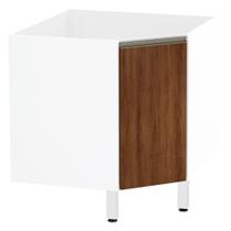 Balcão Sem Tampo Canto Diagonal Branco Com