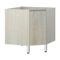 Balcão Sem Tampo Canto Diagonal Luciane Lis Legno Crema