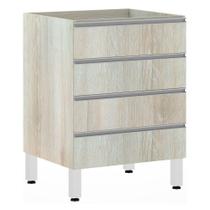Balcão Sem Tampo Gaveteiro 60cm Lis Legno Crema