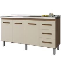 Balcao Sem Tampo Para Pia 150cm 9130 Savana Off White Mobbs