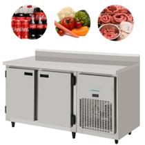 Balcão Serviço Encosto Inox Escovado 2 Portas / Direto 1,50m KBSC-150D - Kofisa