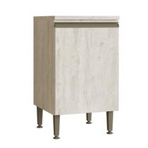 Balcão Simples 1 Porta 50cm Greta Bege/Crema
