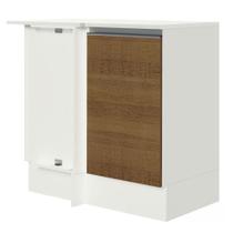 Balcão Smart 100% Mdf com Tampo 1 Porta Branco Rustic Balcão Smart 100% Mdf com Tampo 1 Porta Branco Rustic