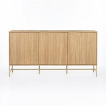 Balcão Square 3 Portas 160 cm x 45 cm Tauari/Dourado Balcão Square 3 Portas 160 cm x 45 cm Tauari/Dourado