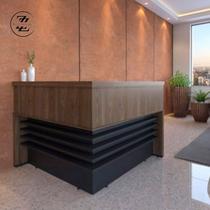 Balcão tamburato atendimento ii charuto/preto 6113