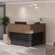 Balcão tamburato atendimento ii - nogal/preto 6178 Balcão tamburato atendimento ii - nogal/preto 6178