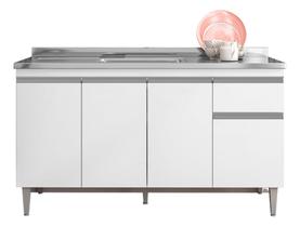 Balcão Tatiane P/pia Multiuso 150cm - Sem Tampo