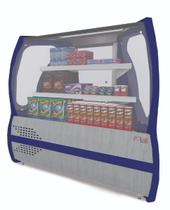 Balcão Vitrine Curva Seco Vidro Curvo 1,25m BVCLC125 Polar