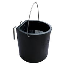 Balde 15 Litros Preto Reforçado Com Borda, Alça E Suporte