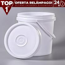 Balde 18 litros com tampa Lacre Alça Plastica - Jaguar