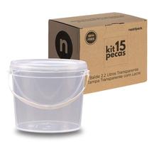 Balde 2.2 Litros Para Colocar Comida - Kit 15 Pçs