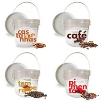 Balde 2.2 Litros Transparente Nastripack - Kit 02 Peças