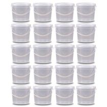 Balde 2.2 Litros Transparente Para Isca Viva - Kit 20 Pçs