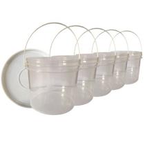 Balde 2.2L Transparente - Kit 05 Peças
