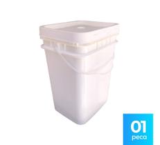 Balde 20 Litros Retangular com Tampa Lacre e Alça Plástica Balde 20 Litros Retangular com Tampa Lacre e Alça Plástica
