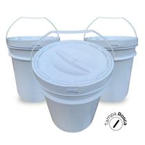 Balde 20L Com Tampa De Rosca Para Condimentos - Kit 11 Pçs