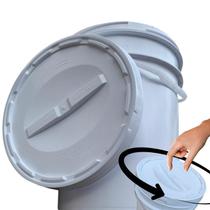 Balde 20L Tampa De Rosquear Para Conservas - Kit 16 Pçs