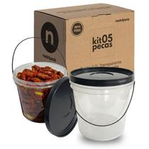 Balde 3.2L Com Tampa Preta Para Nozes