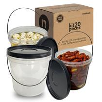 Balde 3.2L Transparente Conservar Sopas Frias - 20 Pçs Balde 3.2L Transparente Conservar Sopas Frias - 20 Pçs