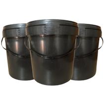 Balde 3L 20 Litros Preto - 03 Pçs