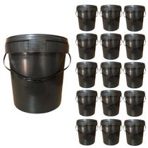 Balde 3L Novo Preto Reciclado - 15 Pçs