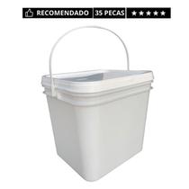 Balde 3L Retang P Colocar Ração - 35 Pçs