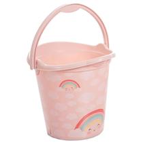 Balde 8 Litros Bebê Arco-Íris Menina Baldinho Infantil Organização Balde 8 Litros Bebê Arco-Íris Menina Baldinho Infantil Organização