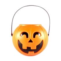 Balde Abóbora 07cm Decoração Halloween - 01 Unid
