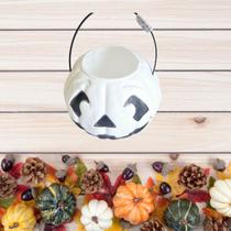Balde Abóbora branca Grande Decoração Halloween acessório