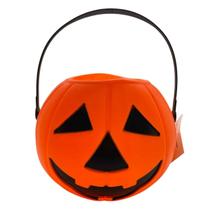 Balde Abobora Cesta Decoração Enfeite Halloween Cesto Doces Dia das Bruxas