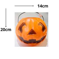 Balde Abóbora Grande Decoração Halloween cesto acessorio
