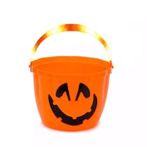 Balde Abóbora Halloween Grande Doces Ou Travessuras Com Led Balde Abóbora Halloween Grande Doces Ou Travessuras Com Led