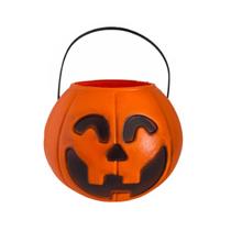 Balde Abóbora Halloween Médio 13x16cm