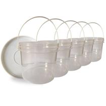 Balde Alça Plastica Nordeste Transparente 2.2L 5 Pçs