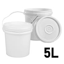 Balde Alimentício 5 Litros Plástico Com Alça Plástica - Jaguar Plásticos