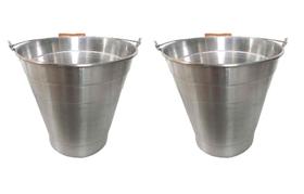 Balde aluminio 18 litros - kit com 2 baldes