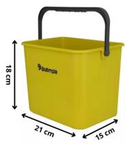 Balde amarelo com alça 4 l bralimpia