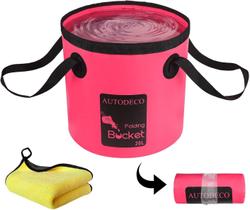 Balde AUTODECO Dobrável Portátil Dobrável 20L Rosa
