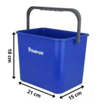 Balde azul com alça 4 l bralimpia