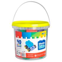 Balde Blocks Kids 40 Peças Amarelo - Map Toy Balde Blocks Kids 40 Peças Amarelo - Map Toy
