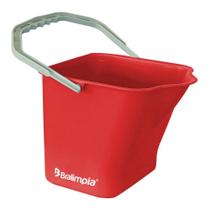Balde bralimpia 15l c alca vermelho