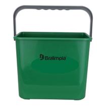 Balde bralimpia 4 l com alca cor verde limpeza e higiene
