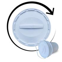 Balde Branco 20L Alça Plástica E Tampa Rosca - Kit 17 Pçs