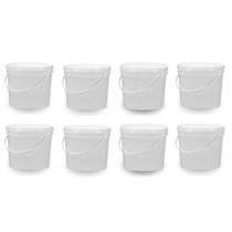 Balde Branco Para Uso Doméstico 8 Pçs Balde Branco Para Uso Doméstico 8 Pçs