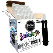 Balde branco Sidewalk Chalk Loddie Doddie Jumbo de 20 unidades