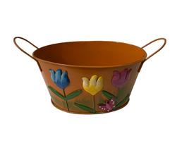 Balde Braslu Lulu Laranja Alças Flores Balde Braslu Lulu Laranja Alças Flores